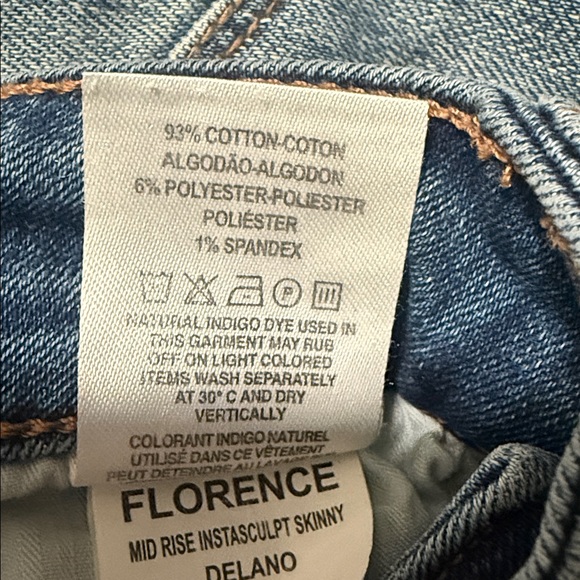 DL1961 Florence Instasculpt Skinny Denim Delano Distressed Jean - Picture 11 of 11